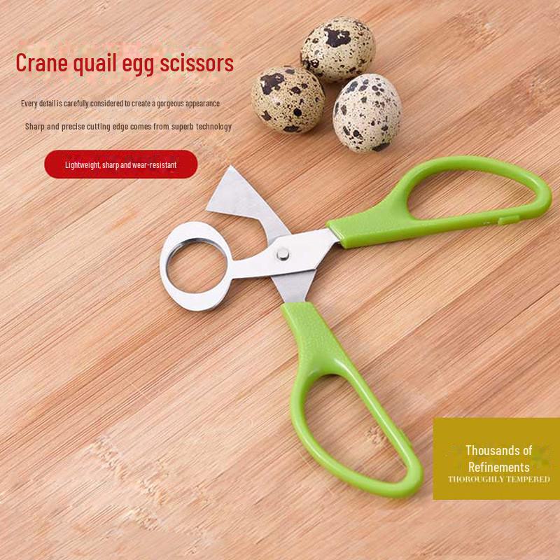 

Яйцерезка из нержавеющей стали для перепелиных яиц — новый полированный кухонный гаджет зелёный