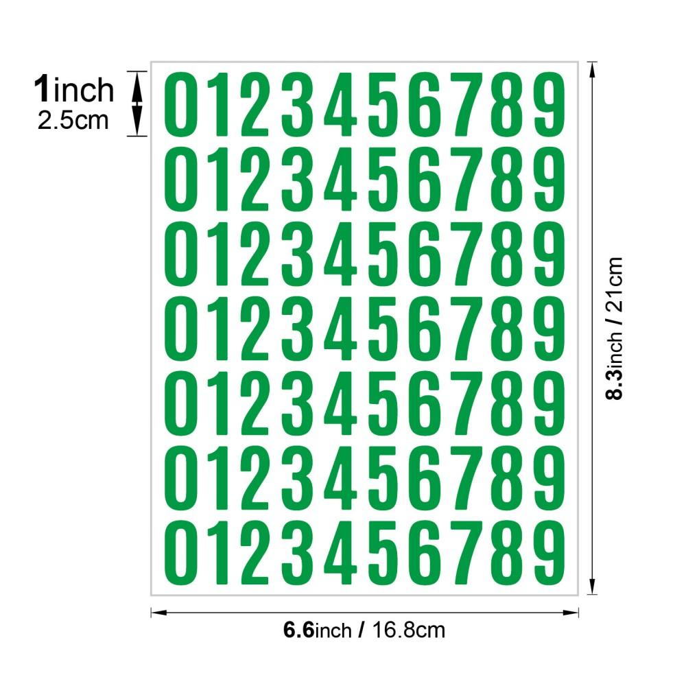 5Pcsset 1 Inch Functional Planner Stickers Vinyl Waterproof Black White Colorful Number Sticker For Cup Laptop Price Tag