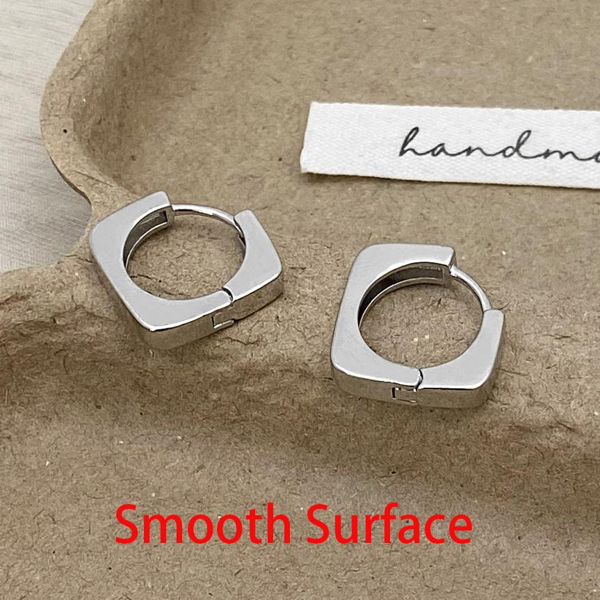 PONYKISS  Sterling Silver 18K Gold Square Hoop Earrings for Women Minimalist Vintage Fine  Personality Accessories