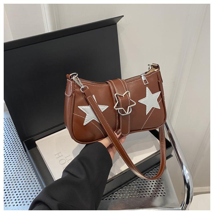 

Модные сексуальные красотки 2024 года, звезды, новая повседневная джинсовая цепочка, переносная сумка через плечо для женщин темно-коричневого