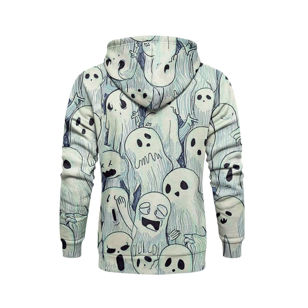 Men's Casual Loose Fit Hoodie with Pocket Drawstring Printed Design for Everyday Wear