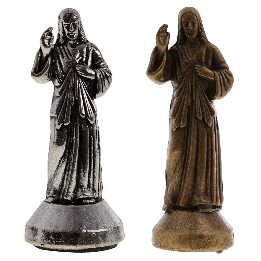 Mini Jesus Holy Religious Figurine Magnetic Decoration Statue Home Decore Figurine Holy Religious Statues Bronze 5cm