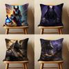 Egyptian Anubis God Pillow Case For Room Sofa Cushion Cover Suitable For Home Bedroom Decoration And Protector