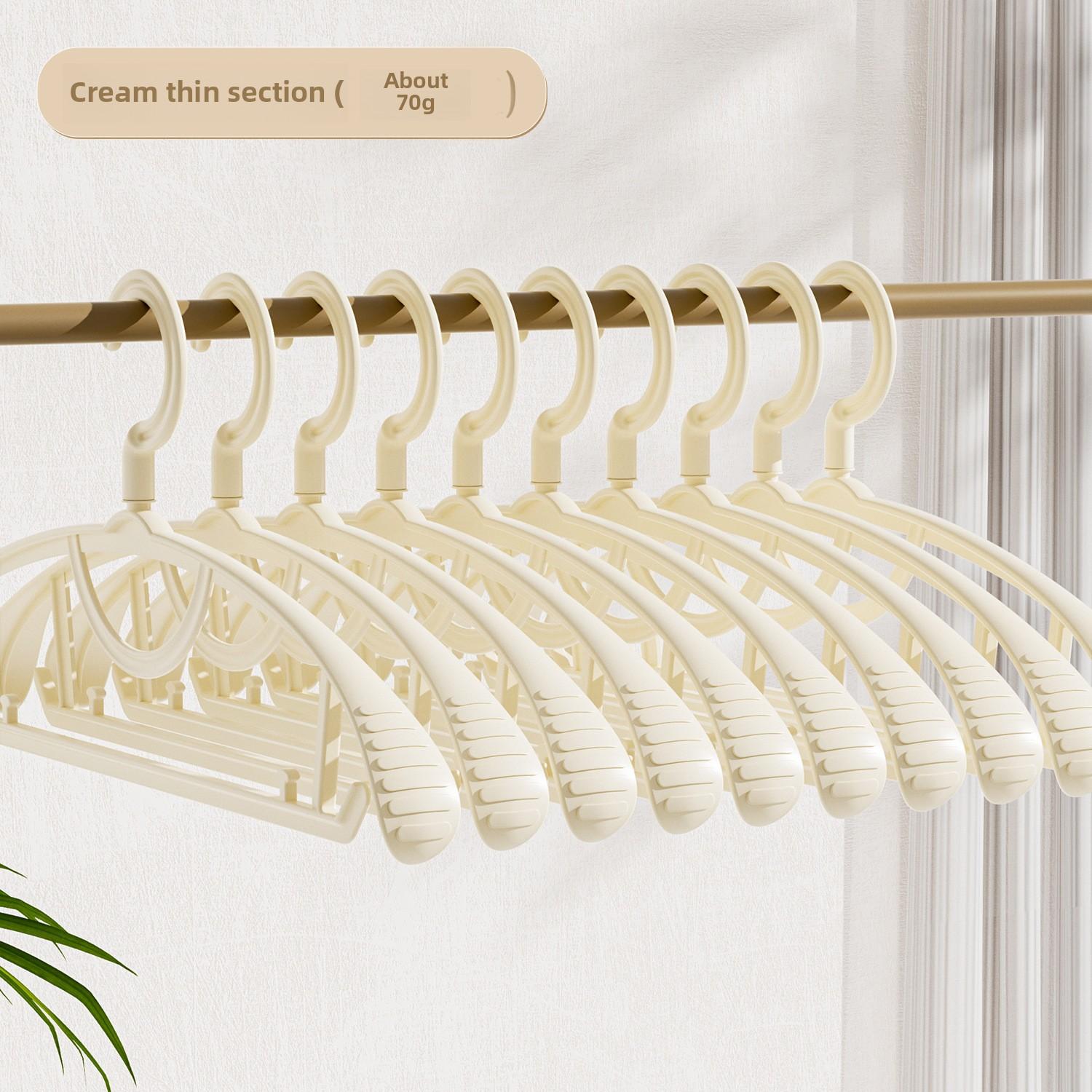 

Вращающиеся пластиковые вешалки для одежды, нескользящие прочные вешалки для рубашек, экономящие место органайзеры для шкафа кремовый