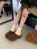 Small Man Inner Height Increase 7CM~ Birkenstock Shoes Women Wear Lamb Wool 2025 Autumn and Winter Cotton Shoes Retro Forest Bag Head Cotton Mop