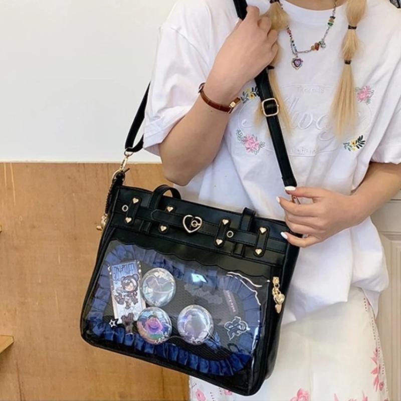 Nuova Originale Spicy Girl Cool Ita Bag Grande Capacità Trasparente Strato Dolore Borsa a Tracolla Catena Amore Ulzzang Borsa a Spalla Borsa a Mano