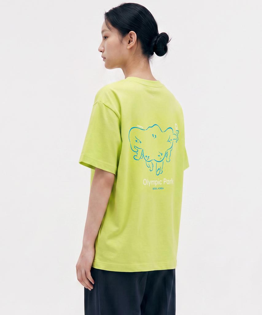 Ttettette Olympic Park Graphic Short Sleeve T-Shirt (Lime)