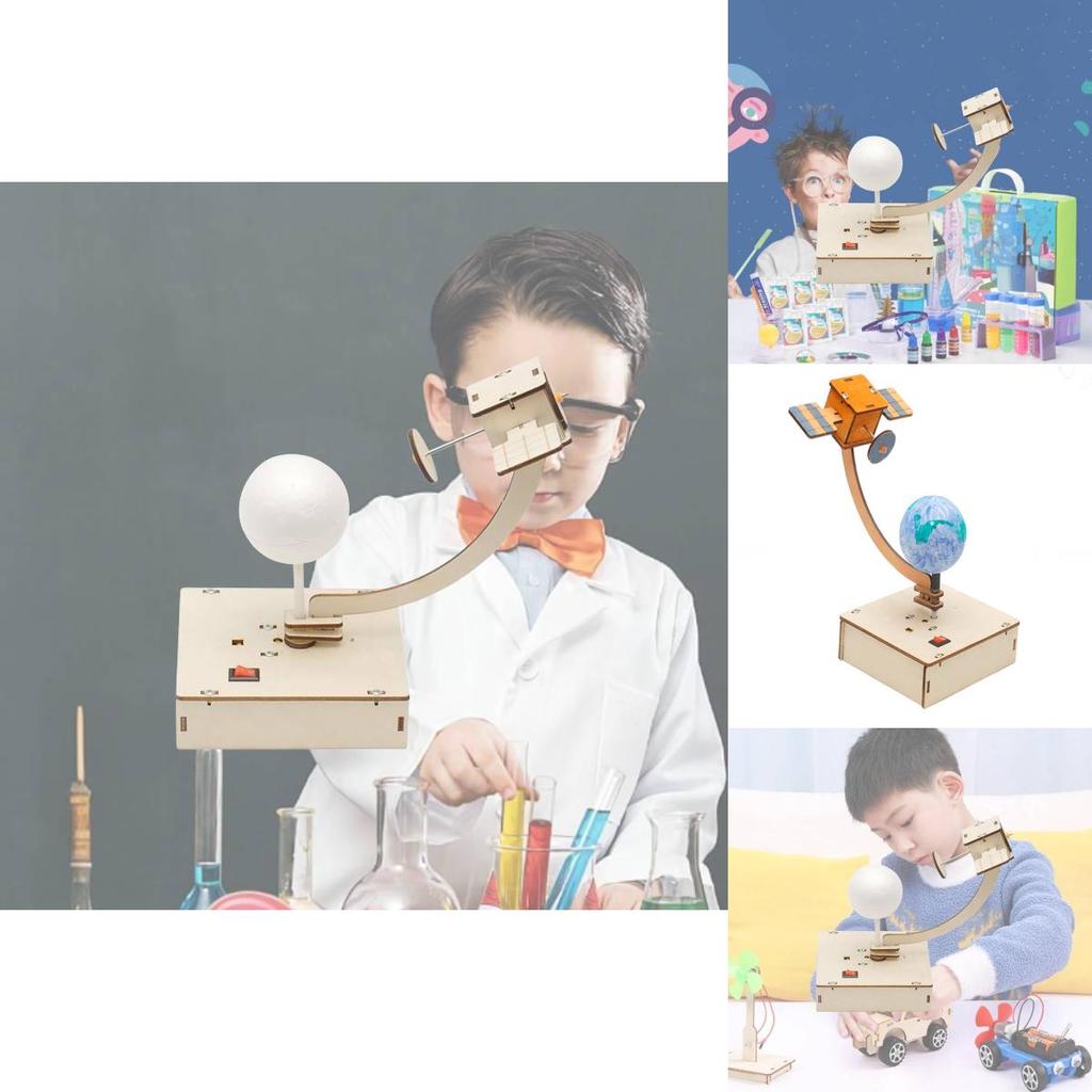 Fa barkács űrtávlat műhold modell tudományos oktatójáték gyerekeknek STEM kísérleti órára