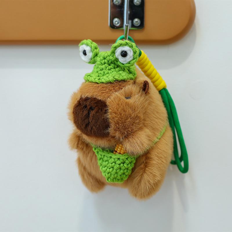 

Плюшевый брелок в виде капибары – Очаровательный вязаный подарок с уличного прилавка 4 inch