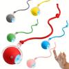 Automatic Rolling Cat Ball Toy with LED Light & Tail Rope, Interactive Play for Pets