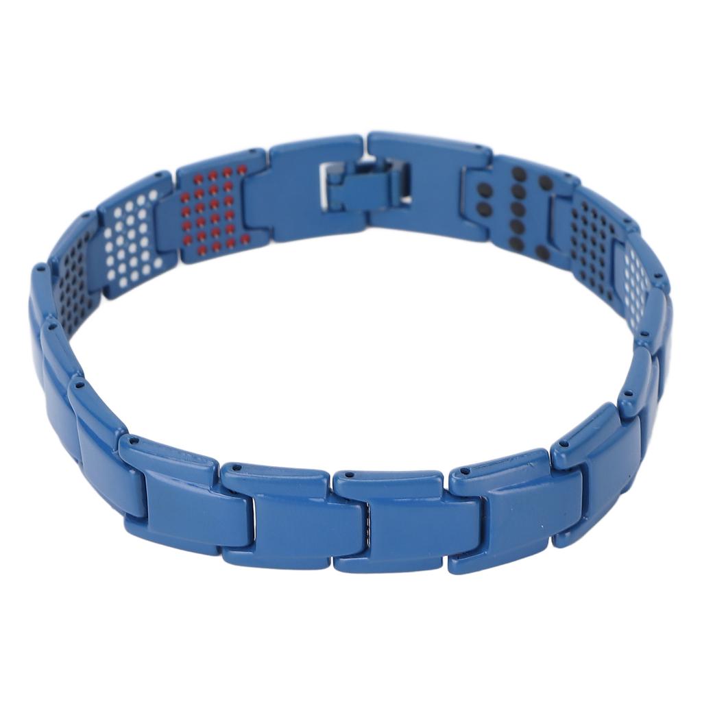 צמיד מגנטי אופנתי להרזיה מפלדת טיטניום יוניסקס כחול