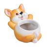 Animal Flower Pot Cat Dog Succulents Pots Resin Planter with Drainage Hole for Succulents Home Office Desk Decoration