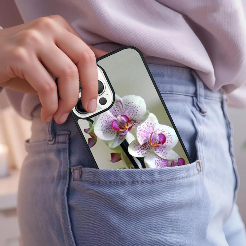 Orchid Flowers Colorful Phone Case For iPhone 17 Air 15 16e 14 13 Pro Max Coque 12 11 Pro Max PLUS cover
