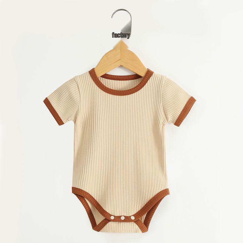 Retro-Style Infant Girl Triangle Romper - Lightweight and Trendy Color Block Design for Spring/Summer
