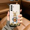 Cute R-Rabbit P-Peter Black Soft Silicone Phone Case for Samsung Galaxy A73, A71, A72, A70, A53, A52, A51