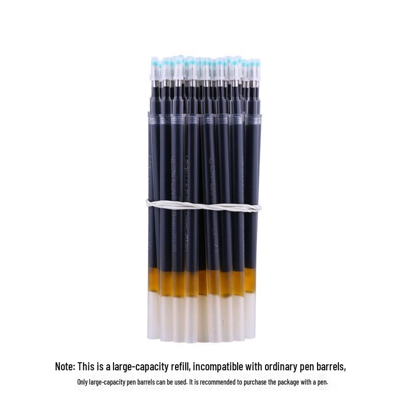 Business Signature Calligraphy Pen 0.7mm Black, Large Refill, Water-Based, for Office Use
