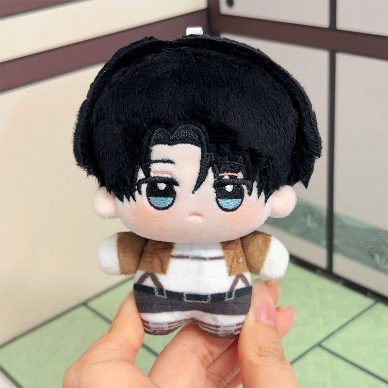 Anime Attack On Titan Levi 10Cm Soft Plush Backpack Charm Cartoon Stuffed Doll Keychain Pendant Gift For Anime Fans