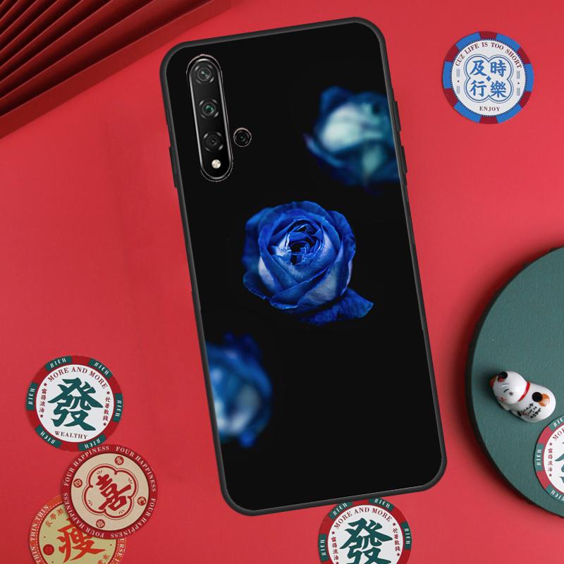 Blaue Rose Kunst für Huawei Nova 11 Pro 9 10 SE Y60 Y70 Y90 Y61 Y91 Y72 Y73 12i 11i 8i P20 P30 P40 Lite Hülle