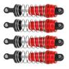 4Pcs RC Metal Shock Absorber Damper Set for MN86 MN86S MN86K MN86KS 112 RC CrawlersRed