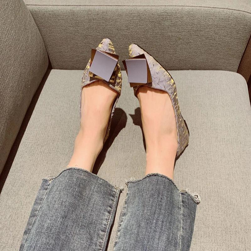 Fashion Pointed Toe Blue Women's Flat Shoes Elegant Party Popular Young On Promotion Vacation Low Price Chic Non Slip 39 Ladies Footwear