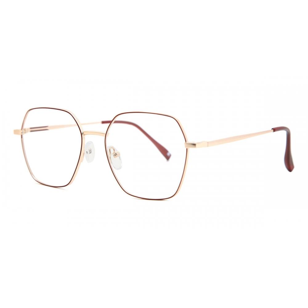 Vollrand Geometrisch Gold Rot Smartbuy Kollektion Addisone 911f Modische Herrenbrille