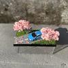 1:64 Cherry Blossom Scene Acrylic Display Box Home Decor Stand Mini Ornament Shooting Scene Boys Collection Gift