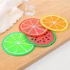 7 PCS/set Cup Mat Creative Coffee Coaster Silicone Fruit Pattern Placemat