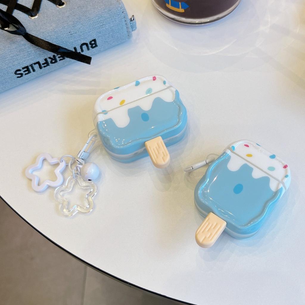 Spoof Blue and White Ice Cream for AirPods1 Earphone Case 1/1 Generation Apple AirPods Pro1 Protective Case Female