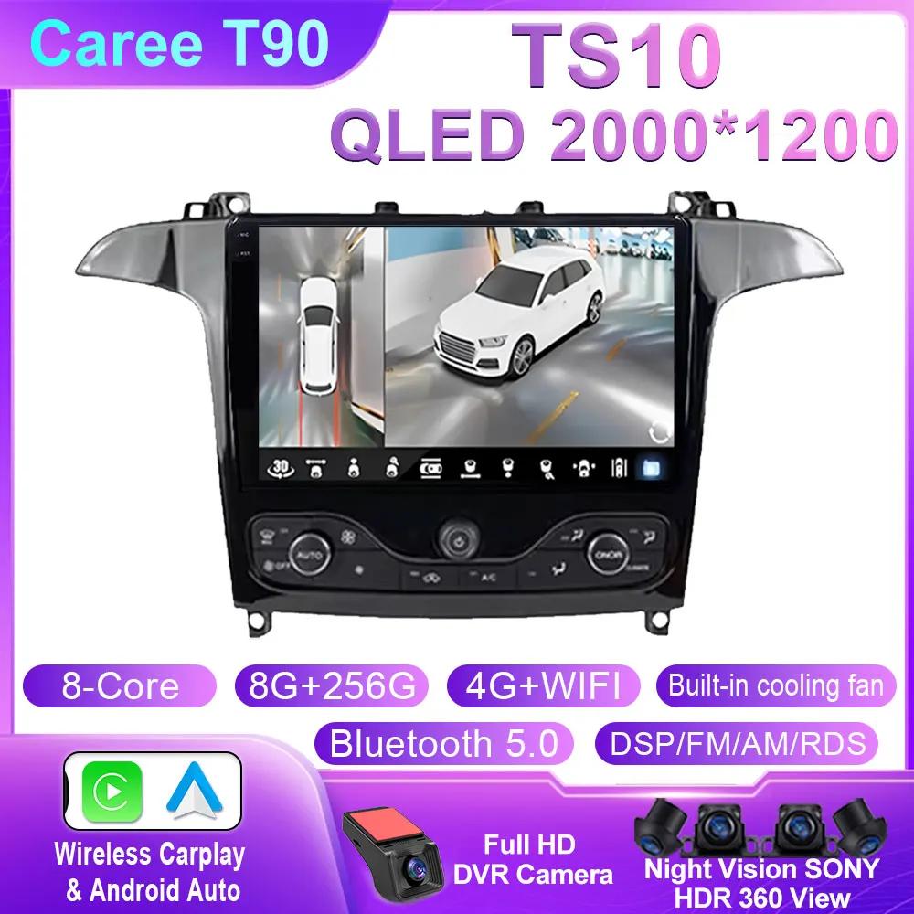 Android 14 Auto Radio For Ford S Max S-MAX 2006-2015 For Ford Galaxy 2014 Carplay Multimedia Video Player Navigation GPS No 2din