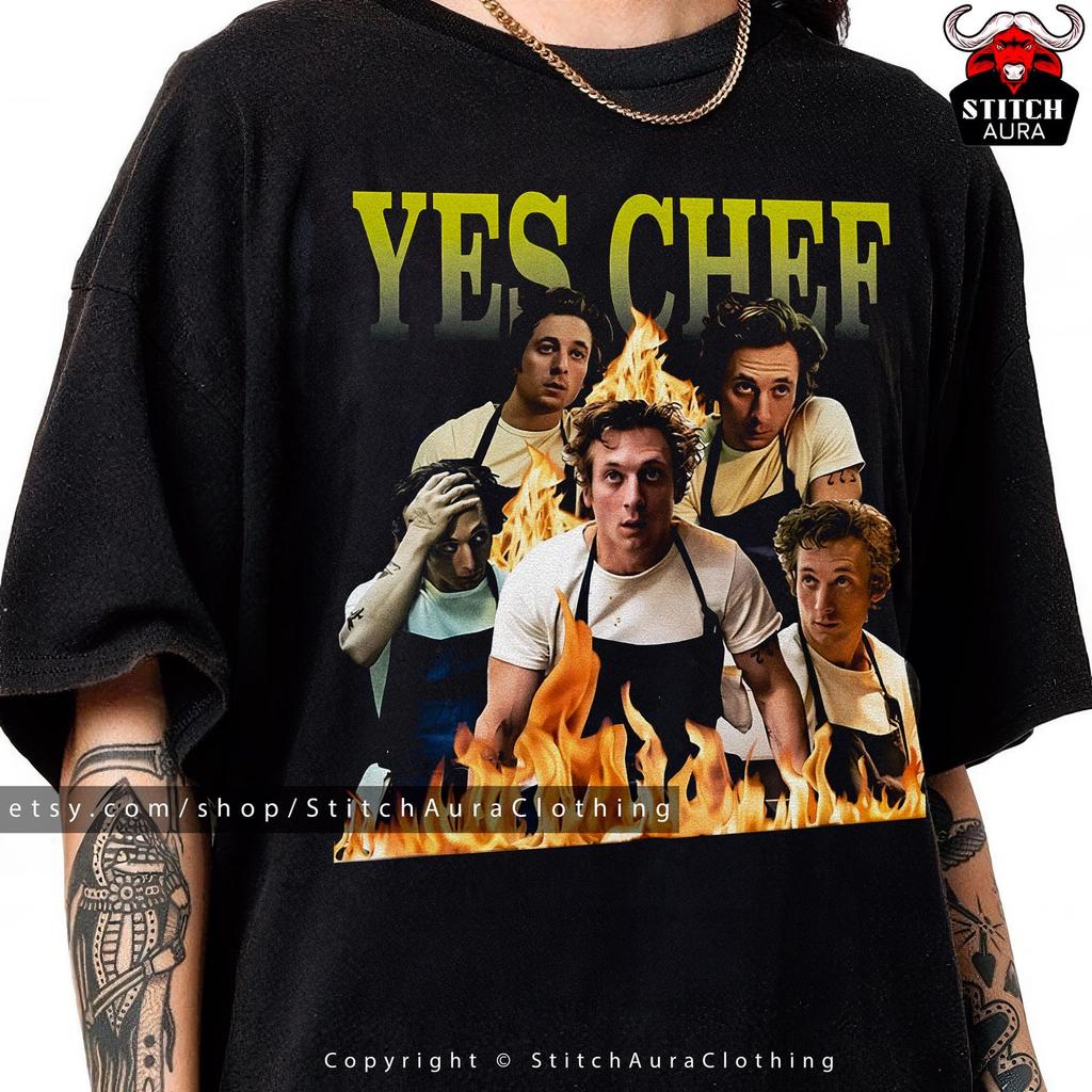 Yes Chef Vintage Bootleg Jeremy Allen White Shirt,The Bear TV Series Tee,Trending Merch,Cursed T-Shirt Gift,Yes Chef Jeremy Vintage Poster