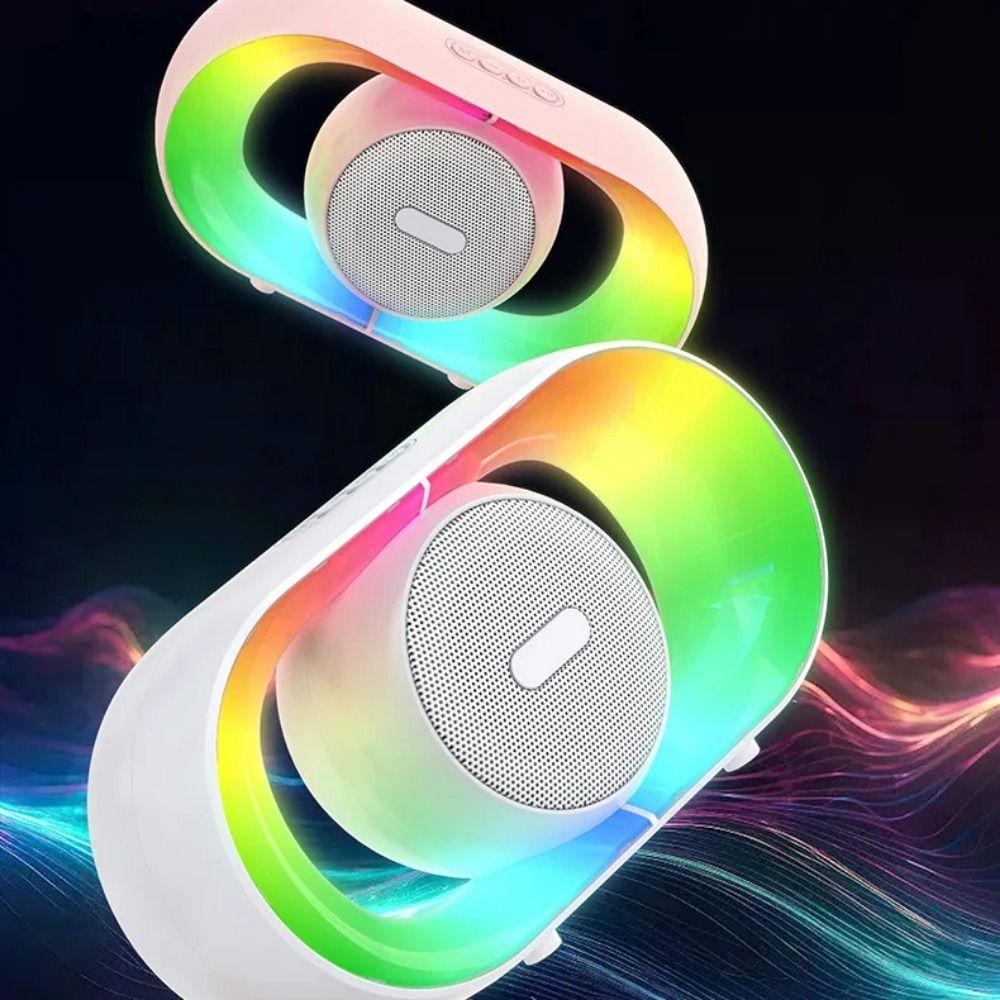 

Магнитный RGB Bluetooth-динамик с RGB-подсветкой, портативный сабвуфер, беспроводной спортивный саундбокс белый