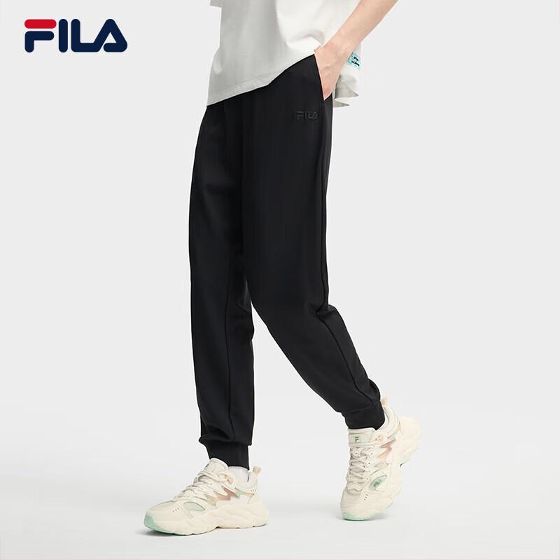 Женские вязаные повседневные спортивные брюки FILA XL чёрный