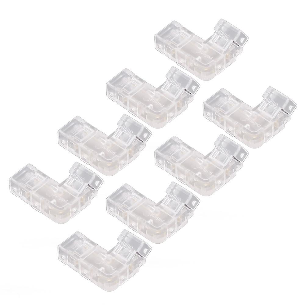 8pcs 5mm LED Strip Light Connectors 2 Pin 2 Pin Light Connectors  For DIY Home Projects