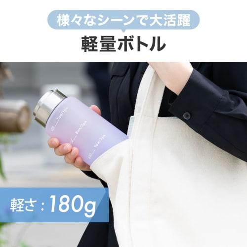Atlas Water Bottle, 1000ml (1 Liter), Direct Drinking, with Measuring Tape, Time Marker, Handle, Lightweight, Easy to Clean, Wide Mouth, Large Capacit