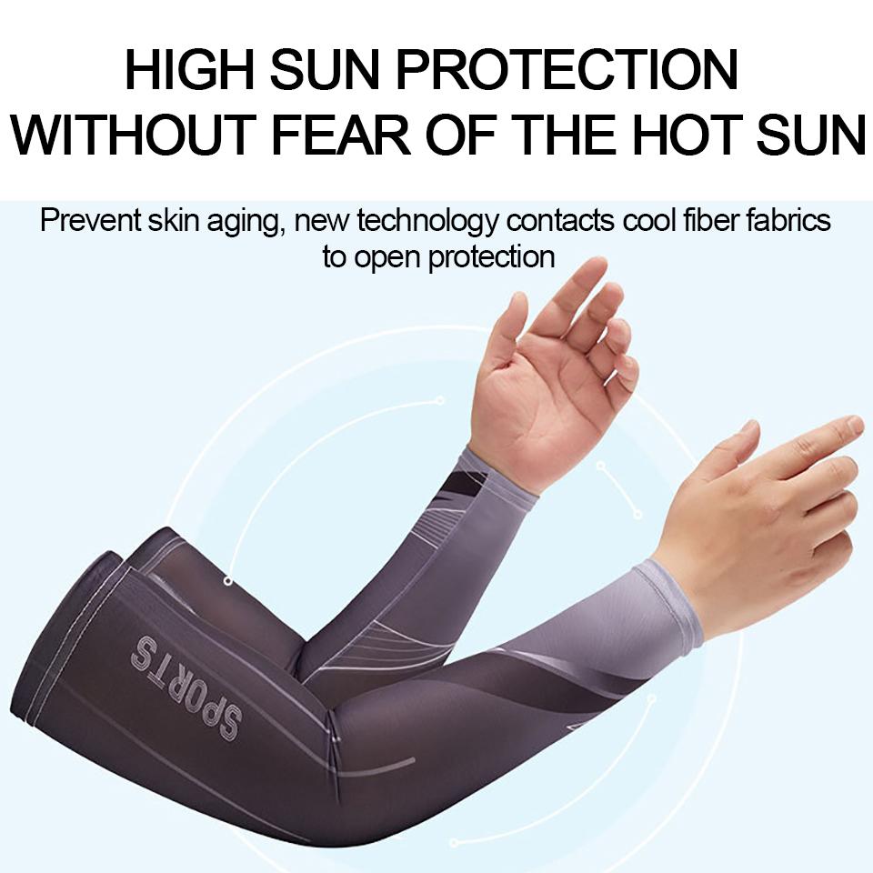 Getinfit 1Set Sommer Sonnenschutz Armstulpe Fahren Sonnenschutz Eisseide Ärmel Outdoor Reiten Bergsteigen Angeln Ärmel Unisex