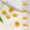 18K Gold Plated Brass Flower Spacer Beads For Jewelry Making,Separators For beads,Accessories For Bracelets,DIY Beading Supplies