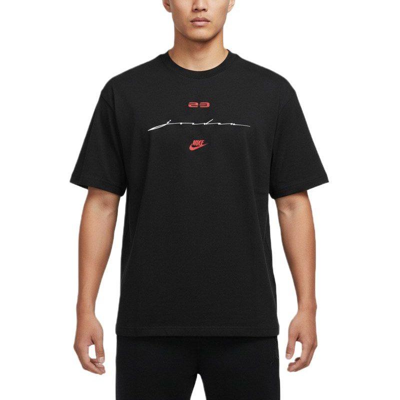 Nike T Shirts Men's Black Crew Neck Moderate IF3015-010