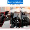 Compatible with Toyota Camry 8th Gen 2024 2023 2022 2021 2020 2019 2018 Accessories Car Rear Side Window Louvers Air Vent Scoop Shades Cover Trim