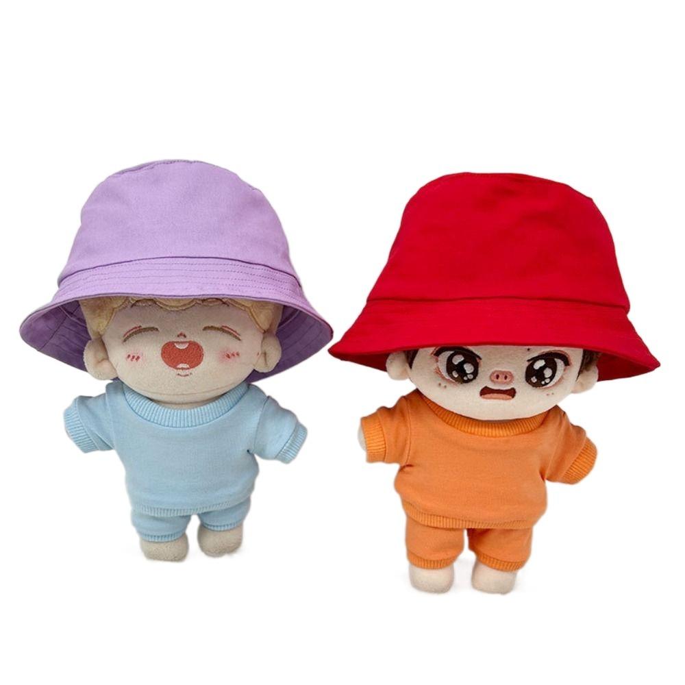 Same Style As Celebrities Cotton Dolls Color Fisherman Hat 10cm 20cm Mini Panama Hat  Photo Props