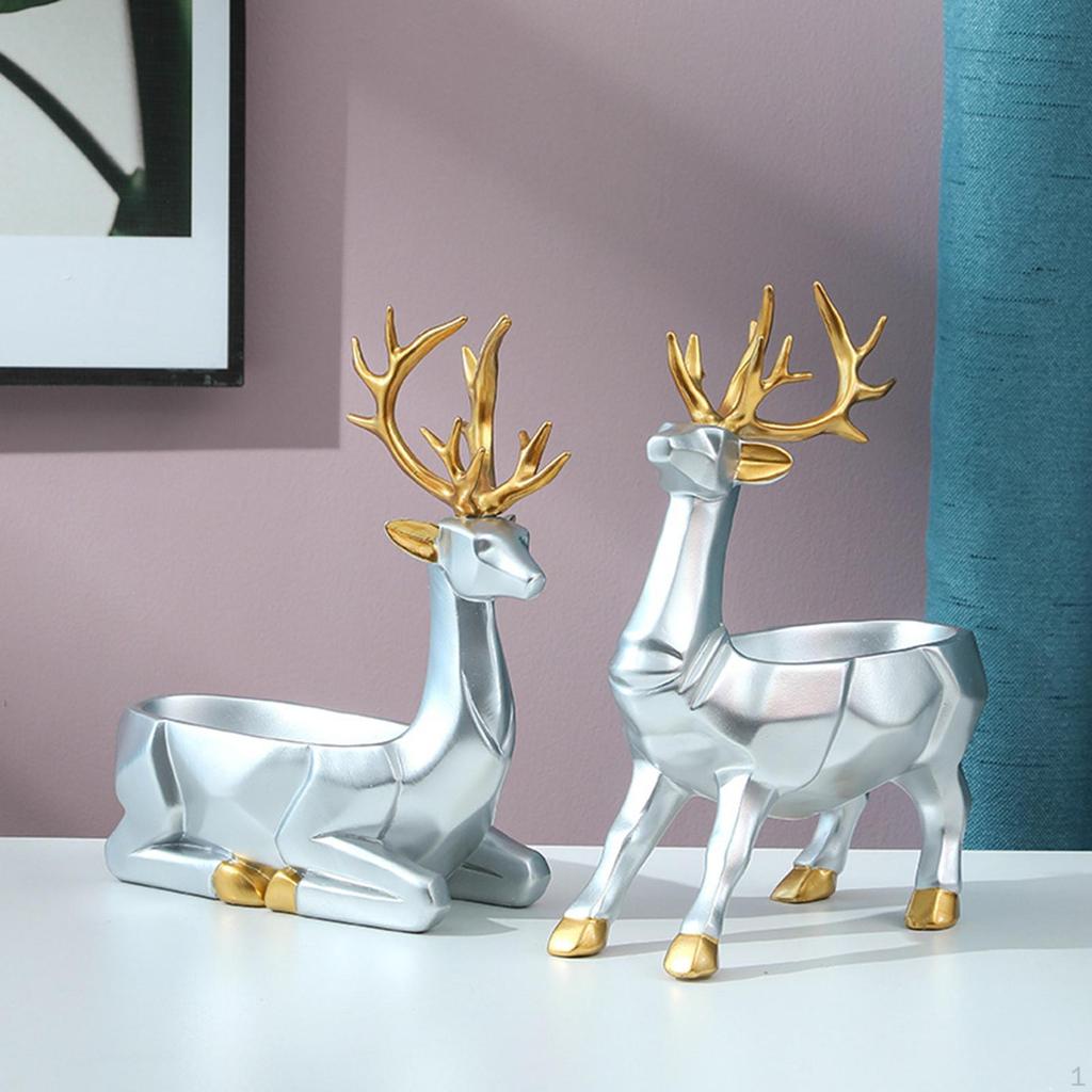 Deer Statues Sculpture Collectbles Figures Elk Figurines
