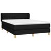 Maison Exclusive - Sommier à lattes de lit avec matelas Noir 140x200 cm Tissu