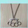 Geometric Alloy Pendant Necklace For Men Women With Cross Chain Metal Fashion Jewelry