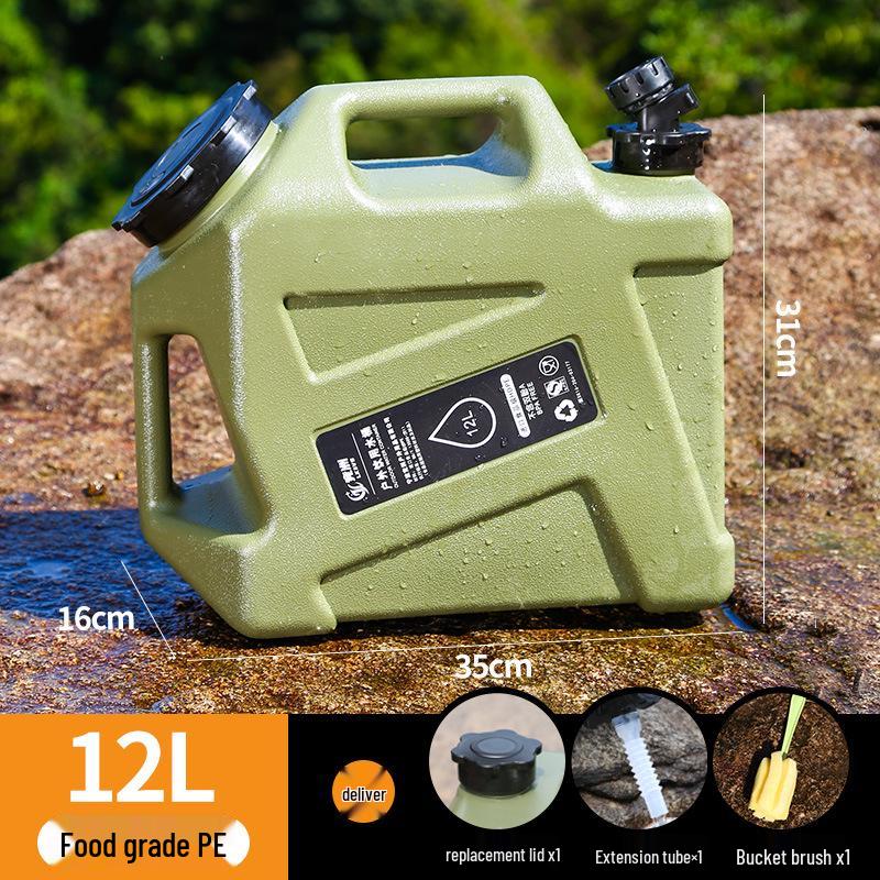Food Grade PE Water Bucket with Faucet for Outdoor, Camping, and Household Use