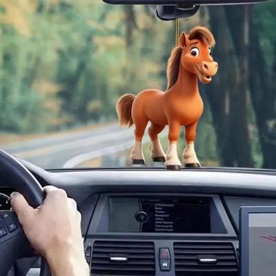 Horse Pendant Car Interior Decoration Christmas Trees Doors Windows Walls Decorative Hanging Accessory