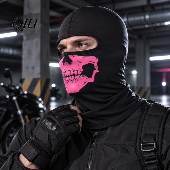 Full Coverage Mask Skull Neck Gaiter Balaclava, UV Protection Face Mask, Breathable Balaclava Ice Silk Guard for Outdoor Cycling Motorcycle