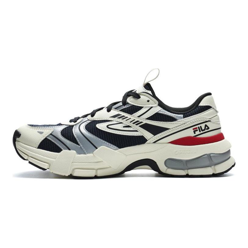 FILA DECODER Comfortable Fabric Abrasion Resistant Low top Running Shoes Men's Blue White F12M312111FBW