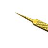 Gold Precision Eyelash Extension Tweezers: Feather Clamp, Dolphin Clamp, Blooming Tweezers