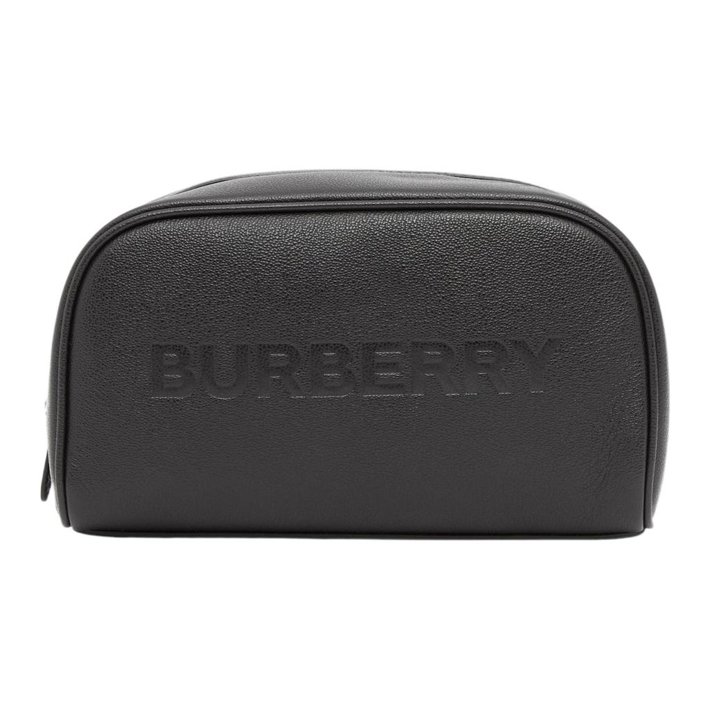 Burberry Logo Embossed Grain Leather Clutch Women clutch Black 80613631