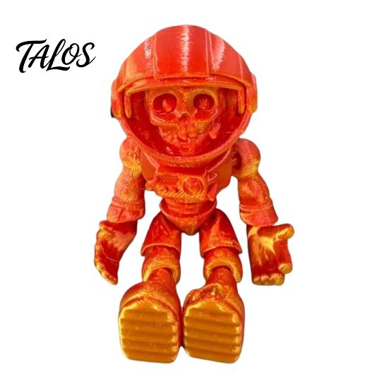 Langlebige Kunststoff-Sammlerfigur 3D-gedruckter Schädel-Astronaut, Gelenkiger Skelett-Raumfahrer Actionfigur, Figur Halloween Bewegliche Gelenke Ornament