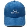 New Book lover embroidered baseball cap washed retro men's and women's casual versatile sunshade cap